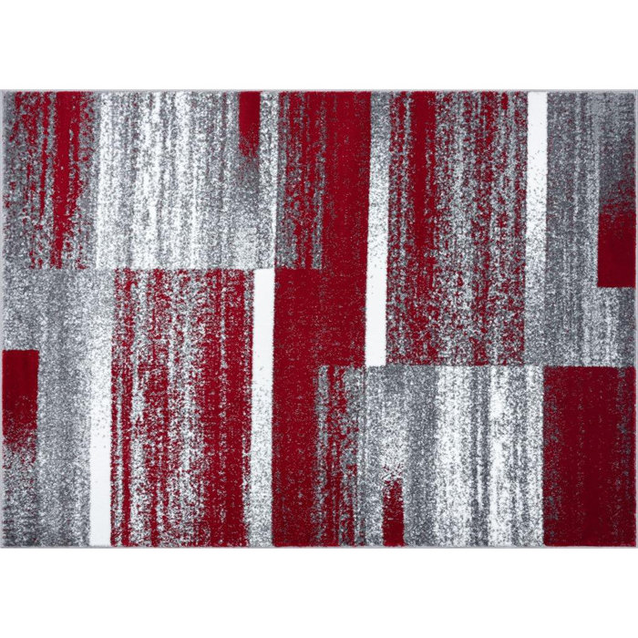 Orren Ellis Alayo Abstract Red Area Rug Wayfair